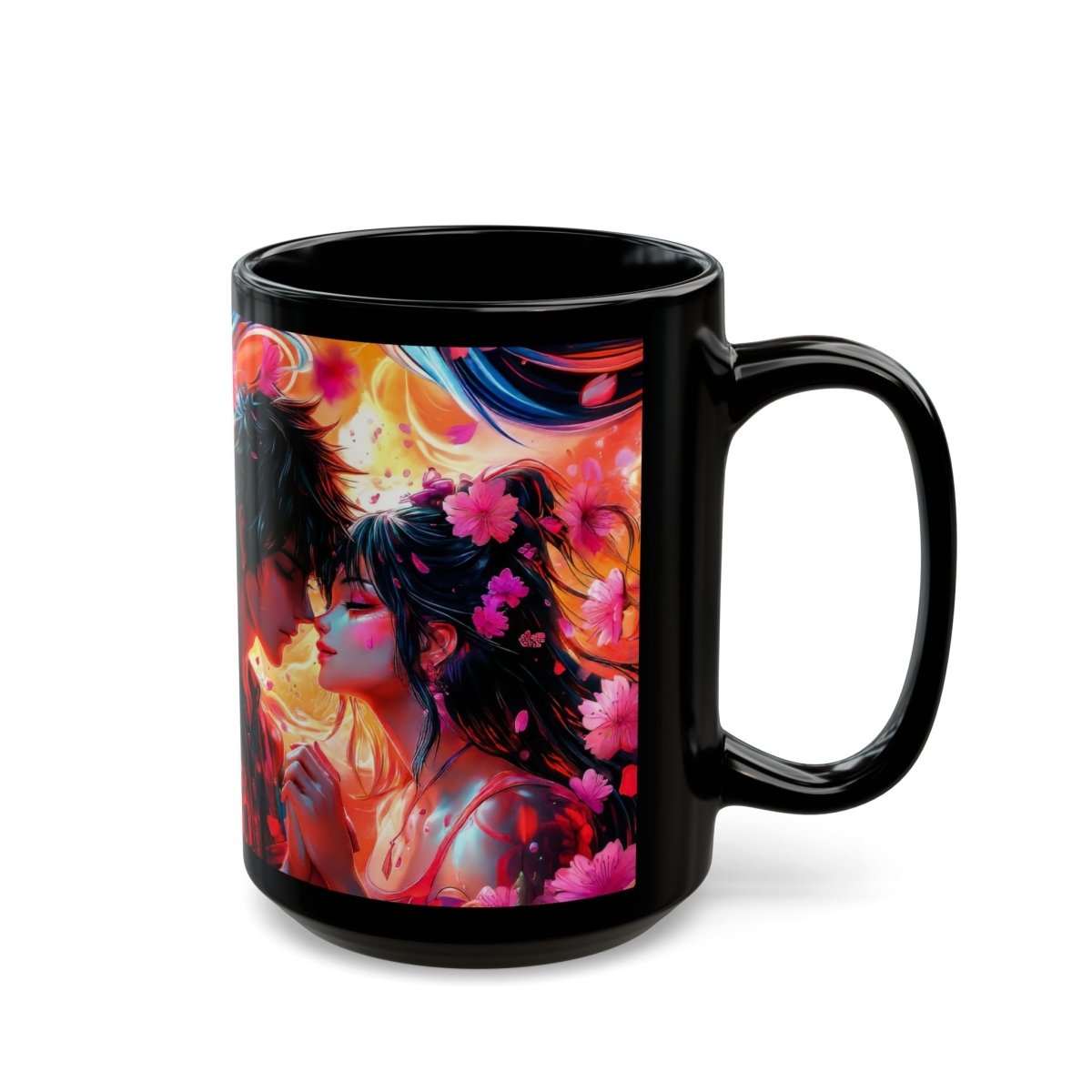 Romantic Manga - Style Coffee Mug 15oz - Elegant Deer