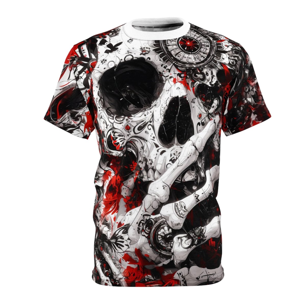 Skull Rebellion T-Shirt (AOP) - Elegant Deer