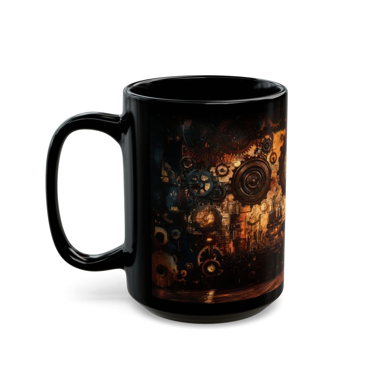 Steampunk Love - Romantic Valentine's Coffee Mug 15oz - Elegant Deer