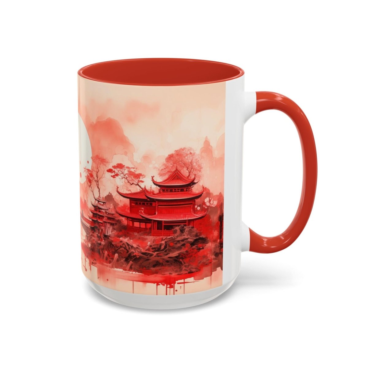 Traditional Asia Coffee Mug, 15oz - Elegant Deer