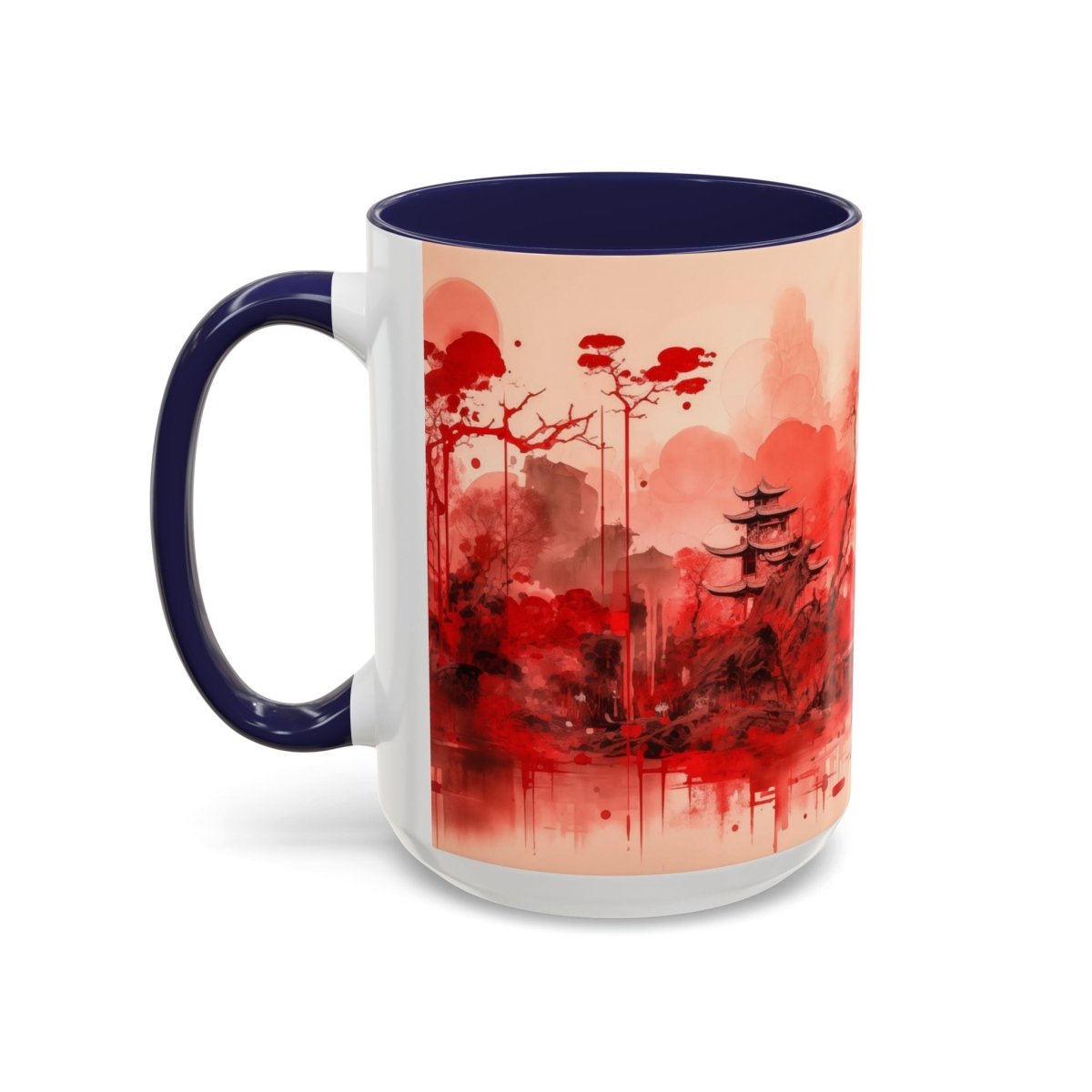 Traditional Asia Coffee Mug, 15oz - Elegant Deer