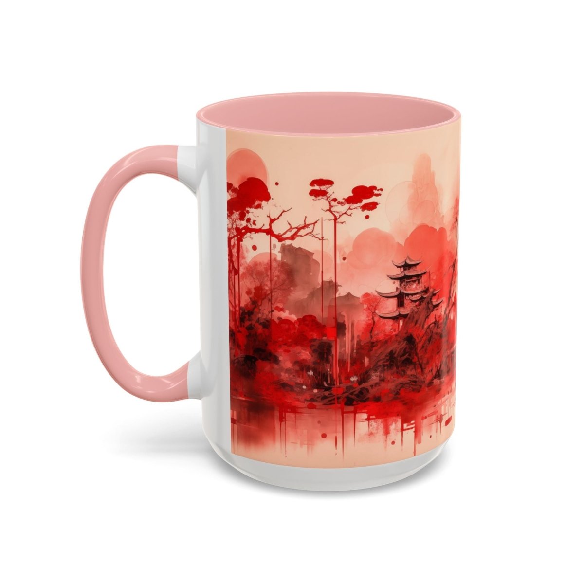 Traditional Asia Coffee Mug, 15oz - Elegant Deer
