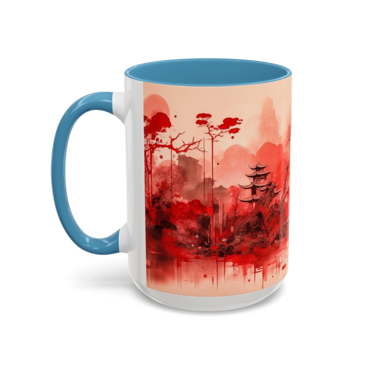Traditional Asia Coffee Mug, 15oz - Elegant Deer