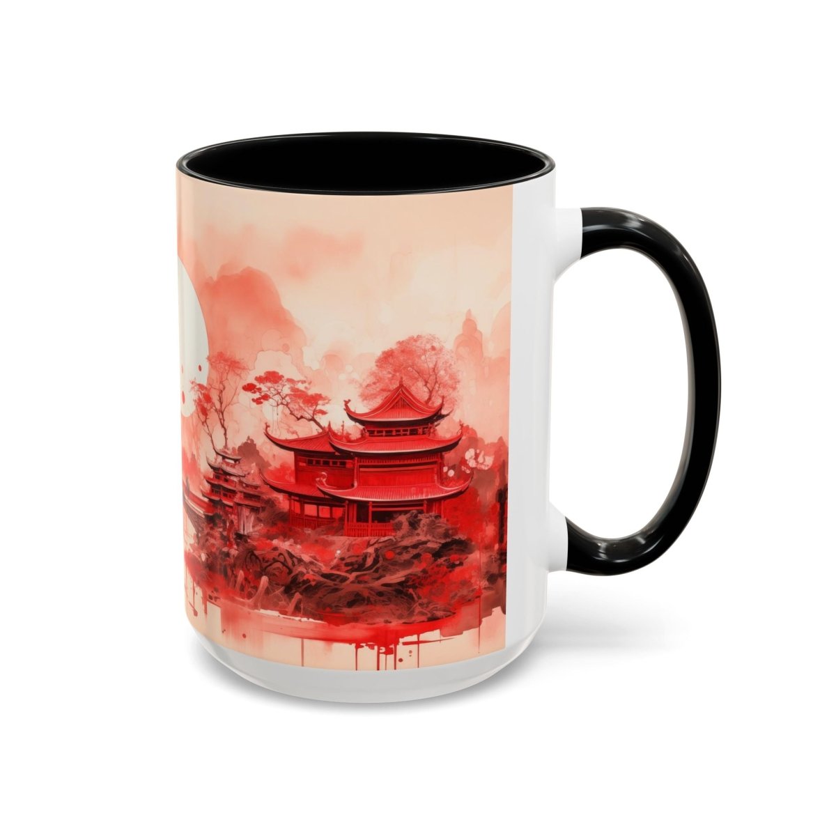 Traditional Asia Coffee Mug, 15oz - Elegant Deer