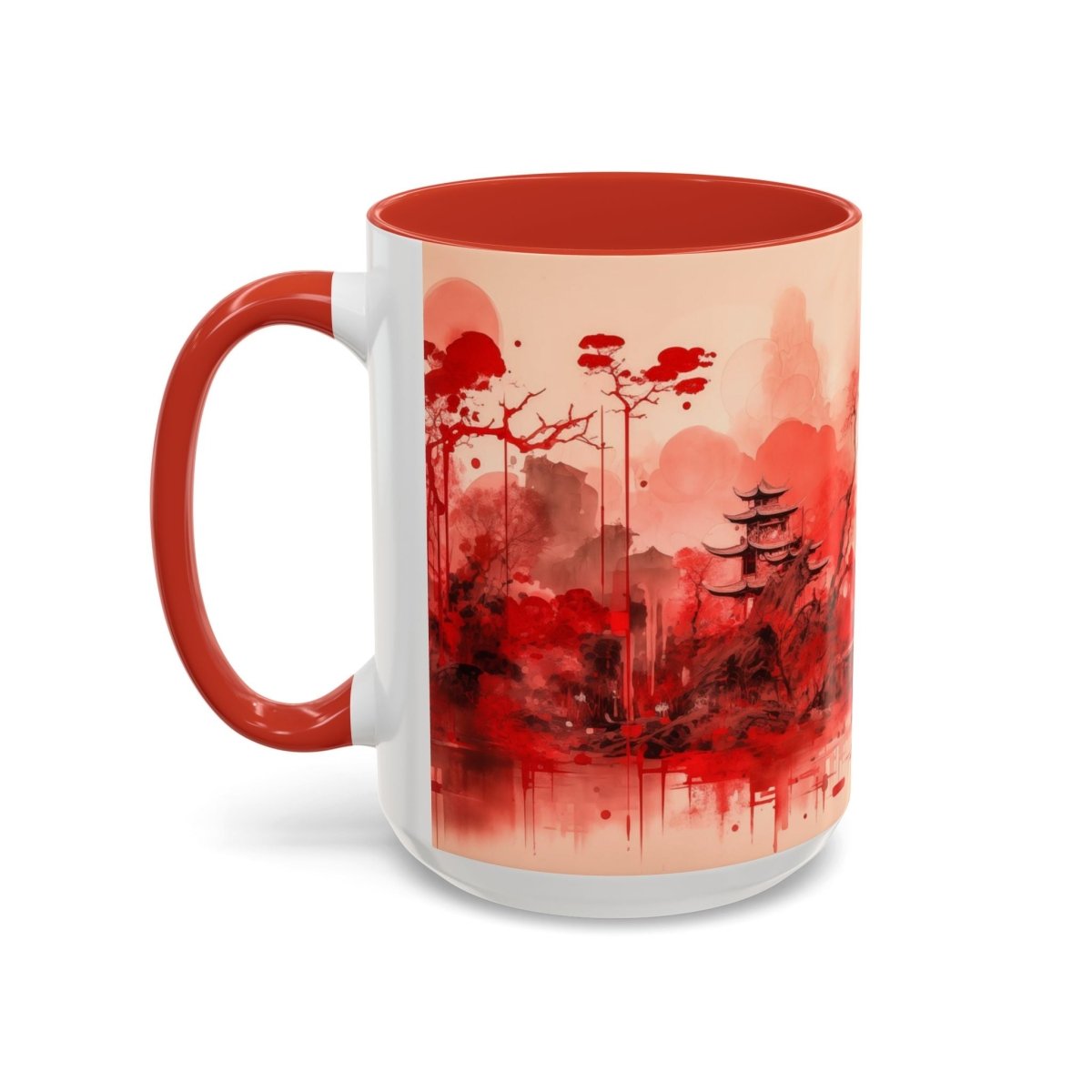 Traditional Asia Coffee Mug, 15oz - Elegant Deer
