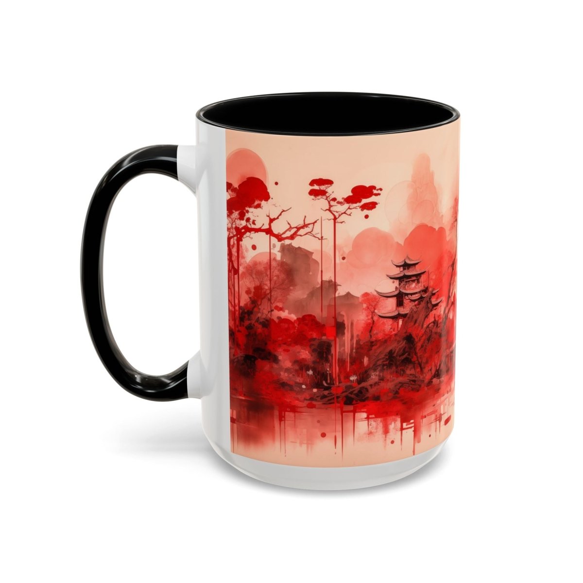 Traditional Asia Coffee Mug, 15oz - Elegant Deer