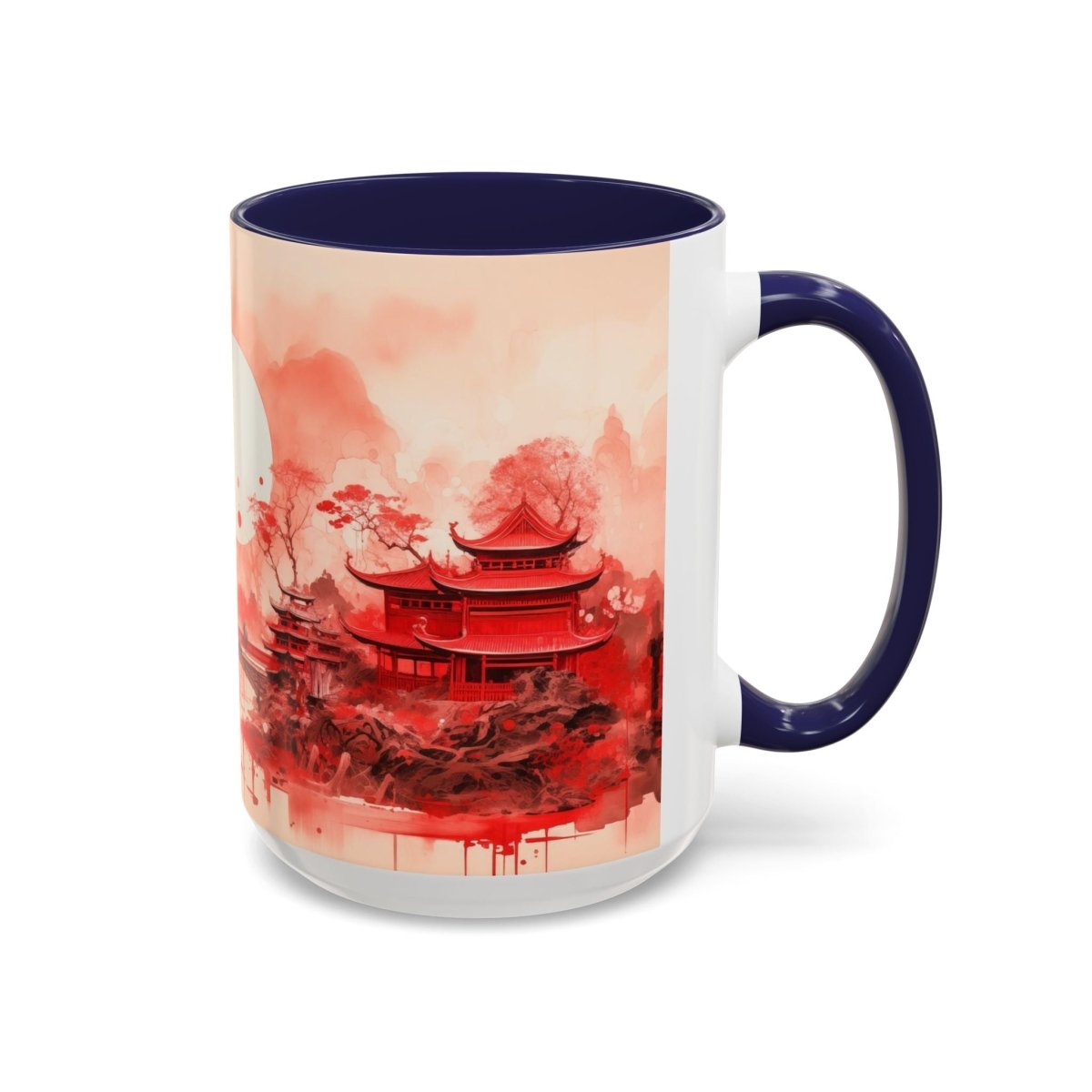 Traditional Asia Coffee Mug, 15oz - Elegant Deer