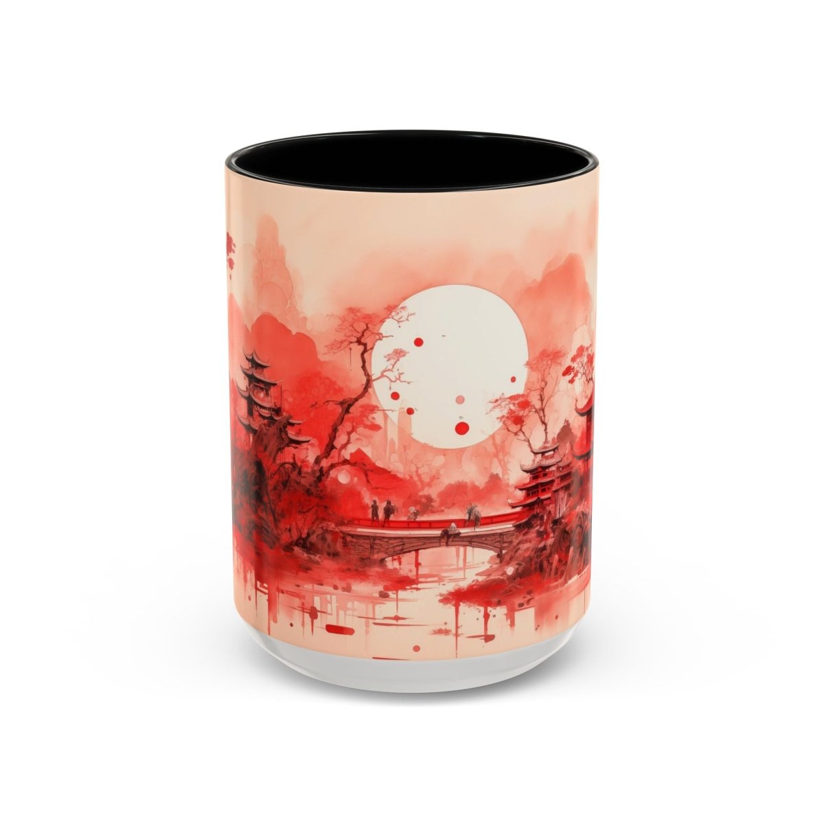 Traditional Asia Coffee Mug, 15oz - Elegant Deer