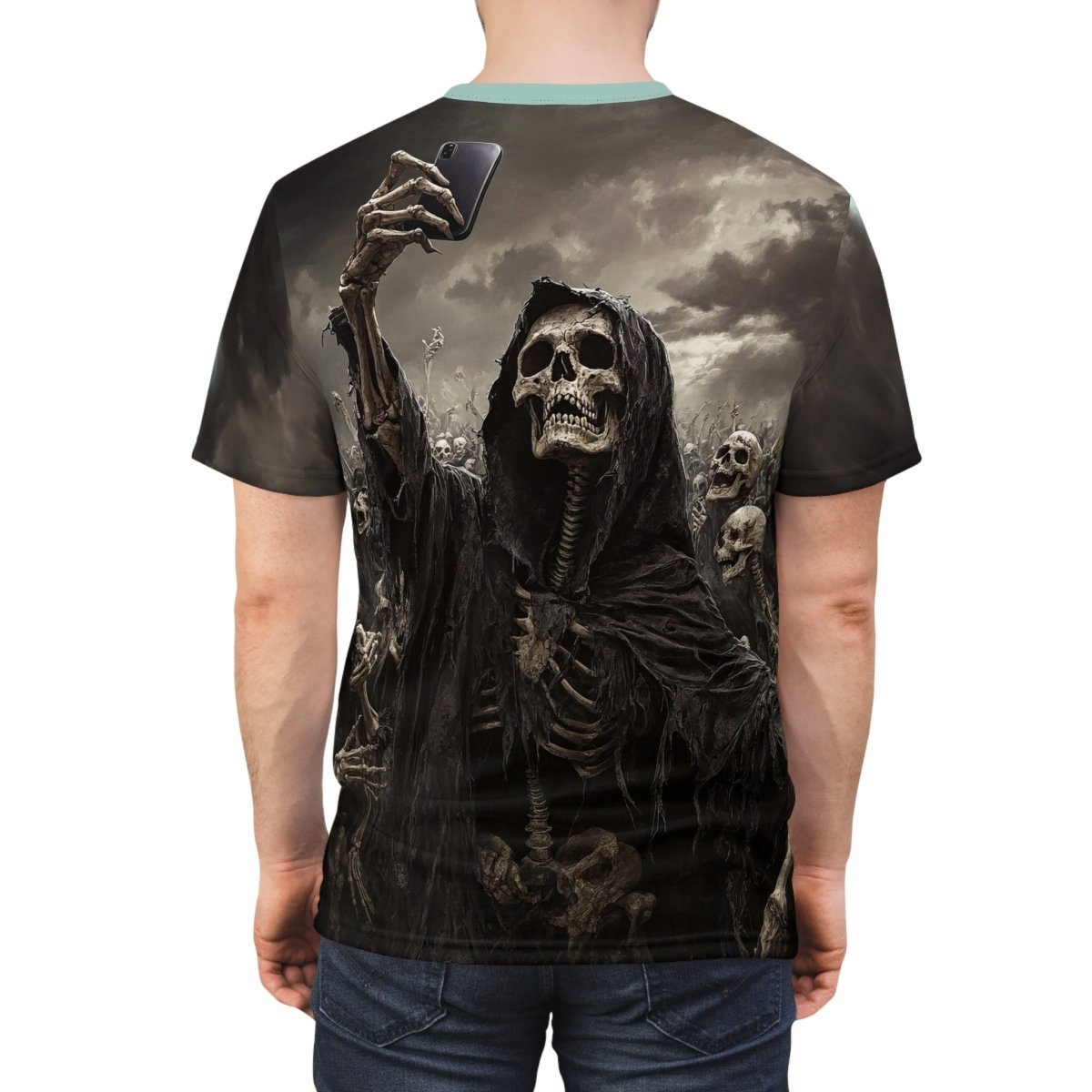 Undead Selfie - Dual - Sided AOP T-Shirt - Elegant Deer