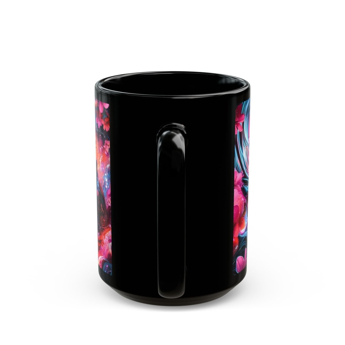 Vibrant Manga - Style Romantic Coffee Mug 15oz - Elegant Deer