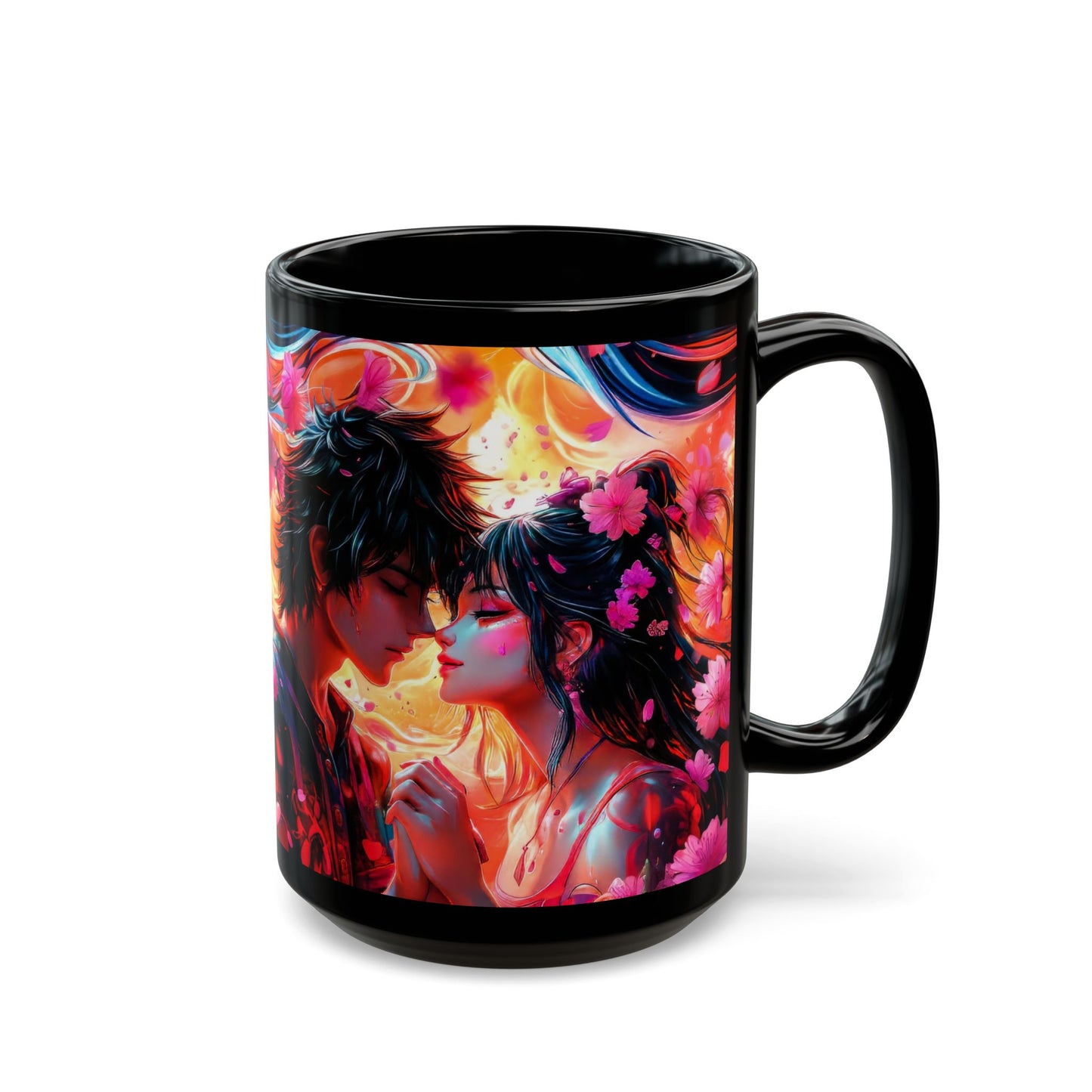 Romantic Manga-Style Coffee Mug 15oz