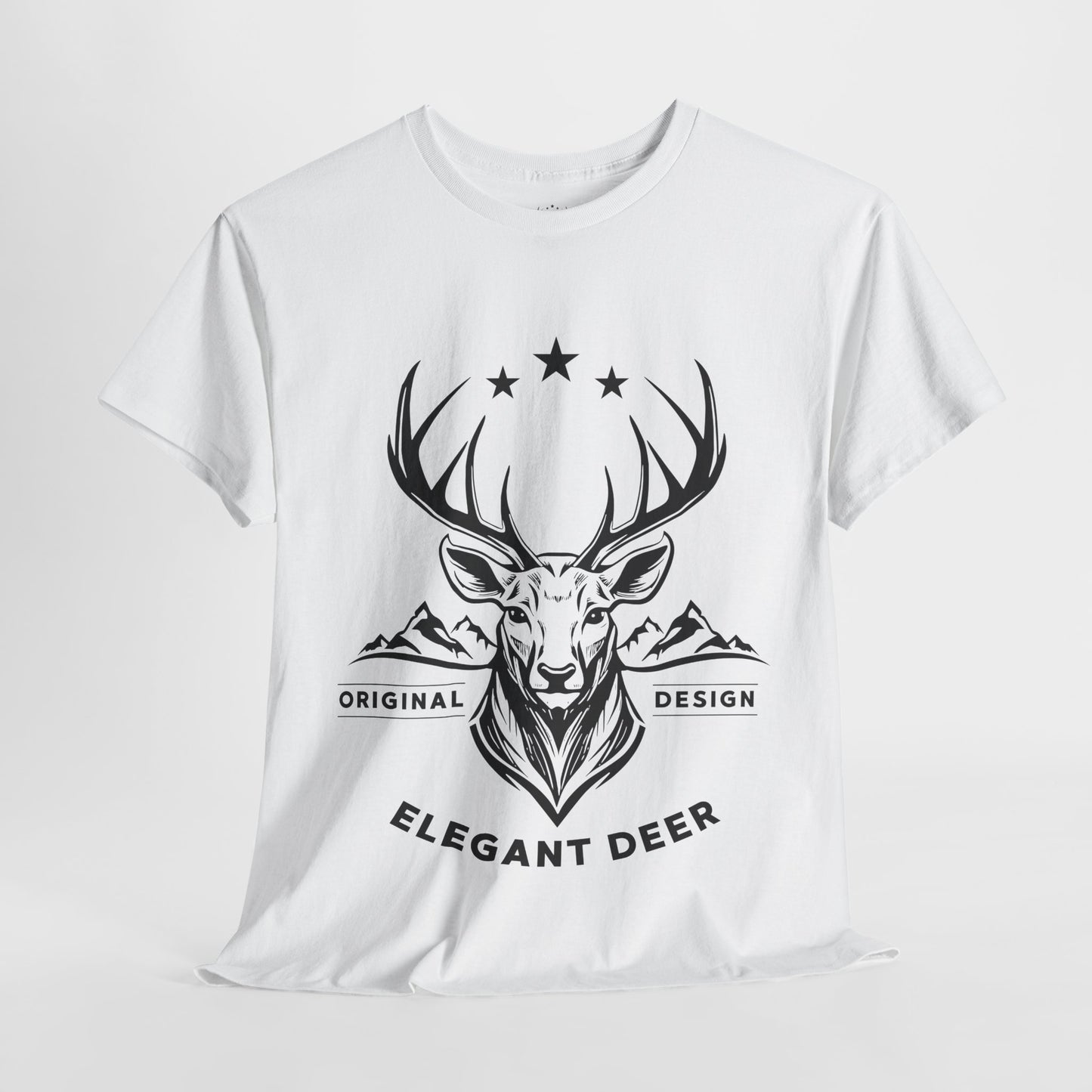 Elegant Deer Unisex Heavy Cotton T-shirt Collection Winter 2024