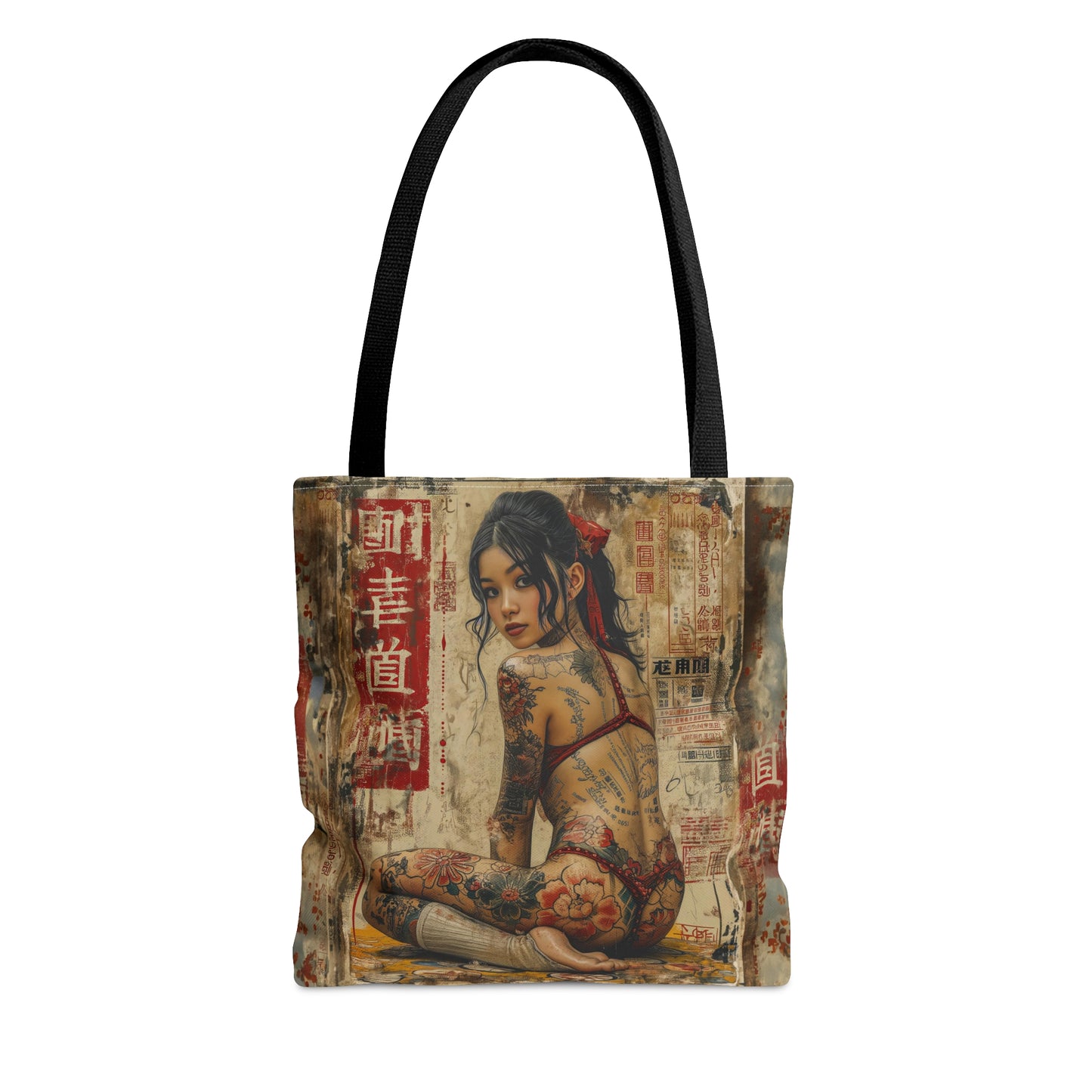 Gorgeous tattooed Asian woman Tote Bag