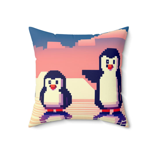 Pixel Penguins Pillow