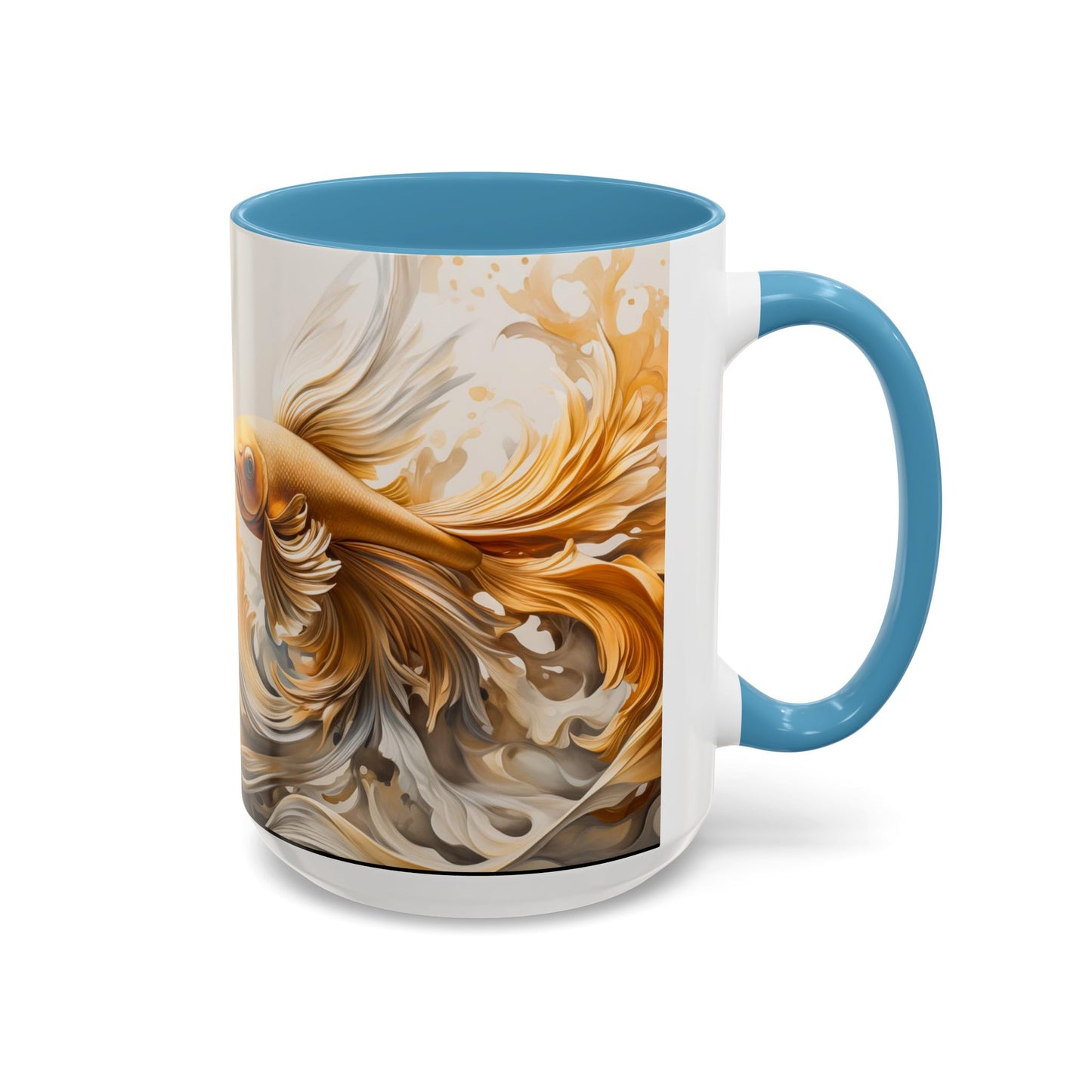 Gold Koi Carp Coffee Mug, 15oz