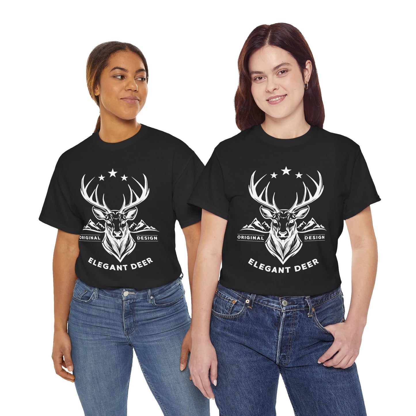Elegant Deer Unisex Heavy Cotton T-shirt Supporter Collection Winter 2025