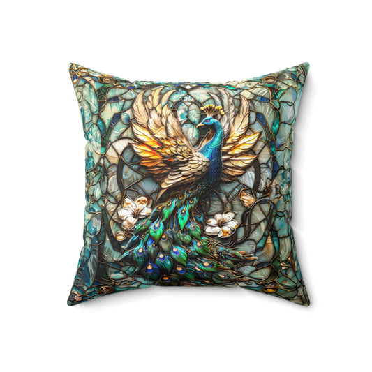 Opulent Peacock Dreams Pillow Pillow