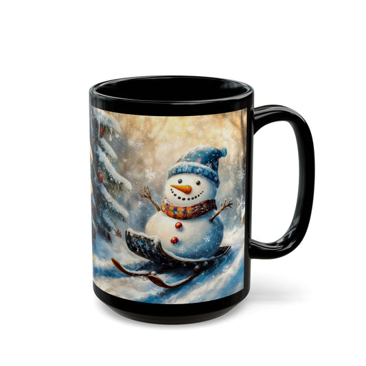 Cheerful Snowman Mug – Winter Fun 15oz