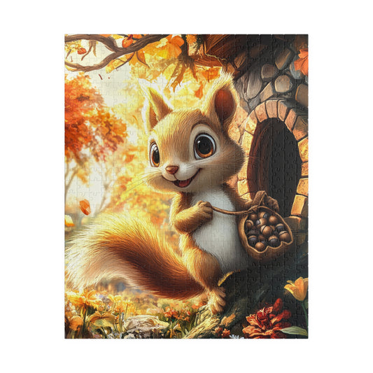 🐿️ Autumn Gatherer – Woodland Squirrel Puzzle 🍁