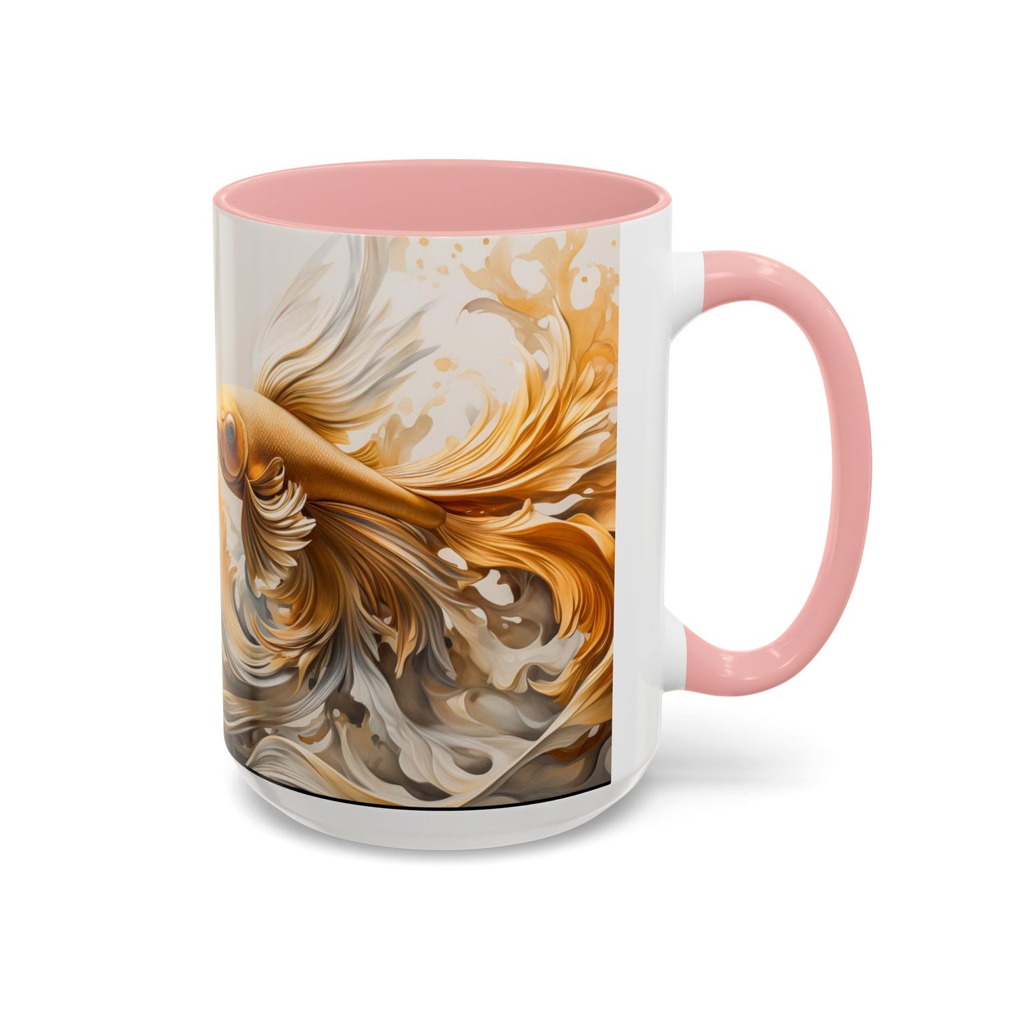 Gold Koi Carp Coffee Mug, 15oz