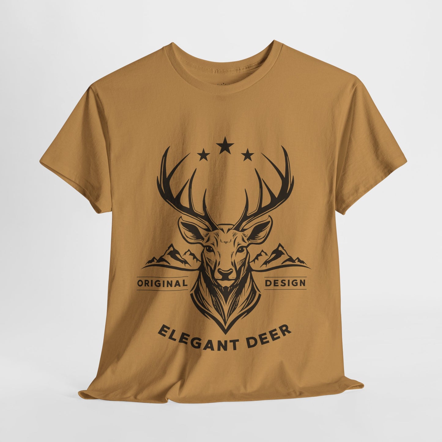 Elegant Deer Unisex Heavy Cotton T-shirt Collection Winter 2024