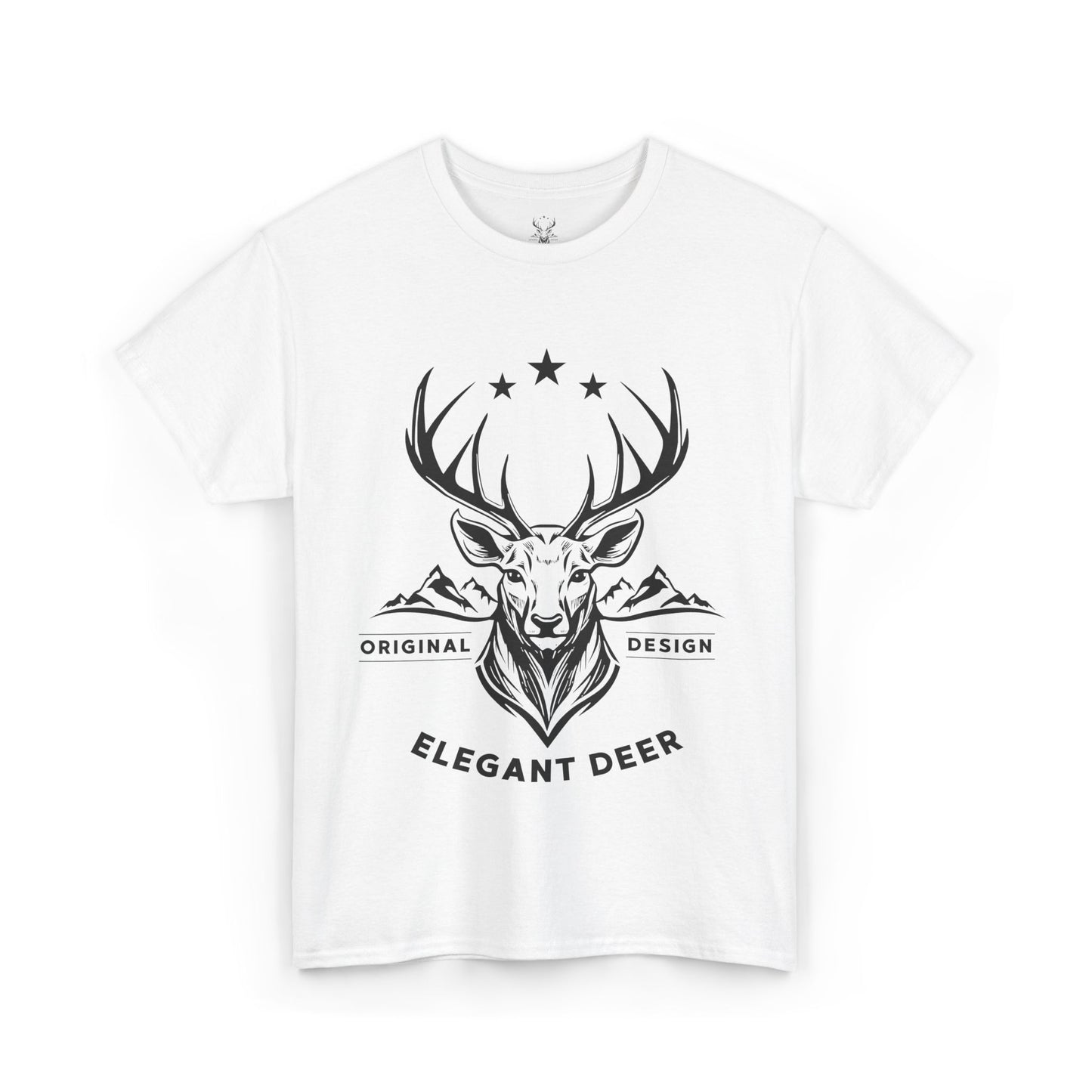 Elegant Deer Unisex Heavy Cotton T-shirt Collection Winter 2024