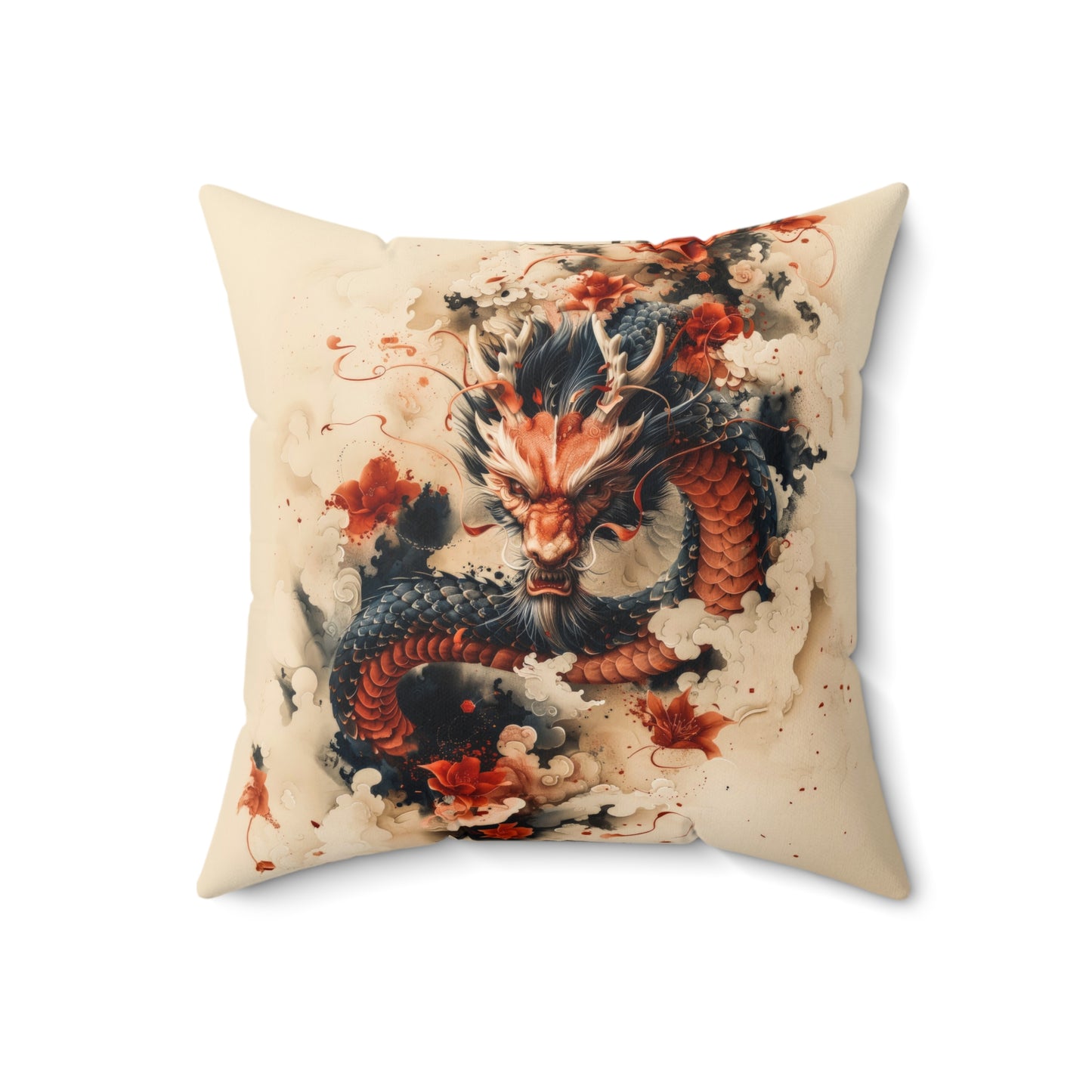 Exquisite Dragon Motif Pillow