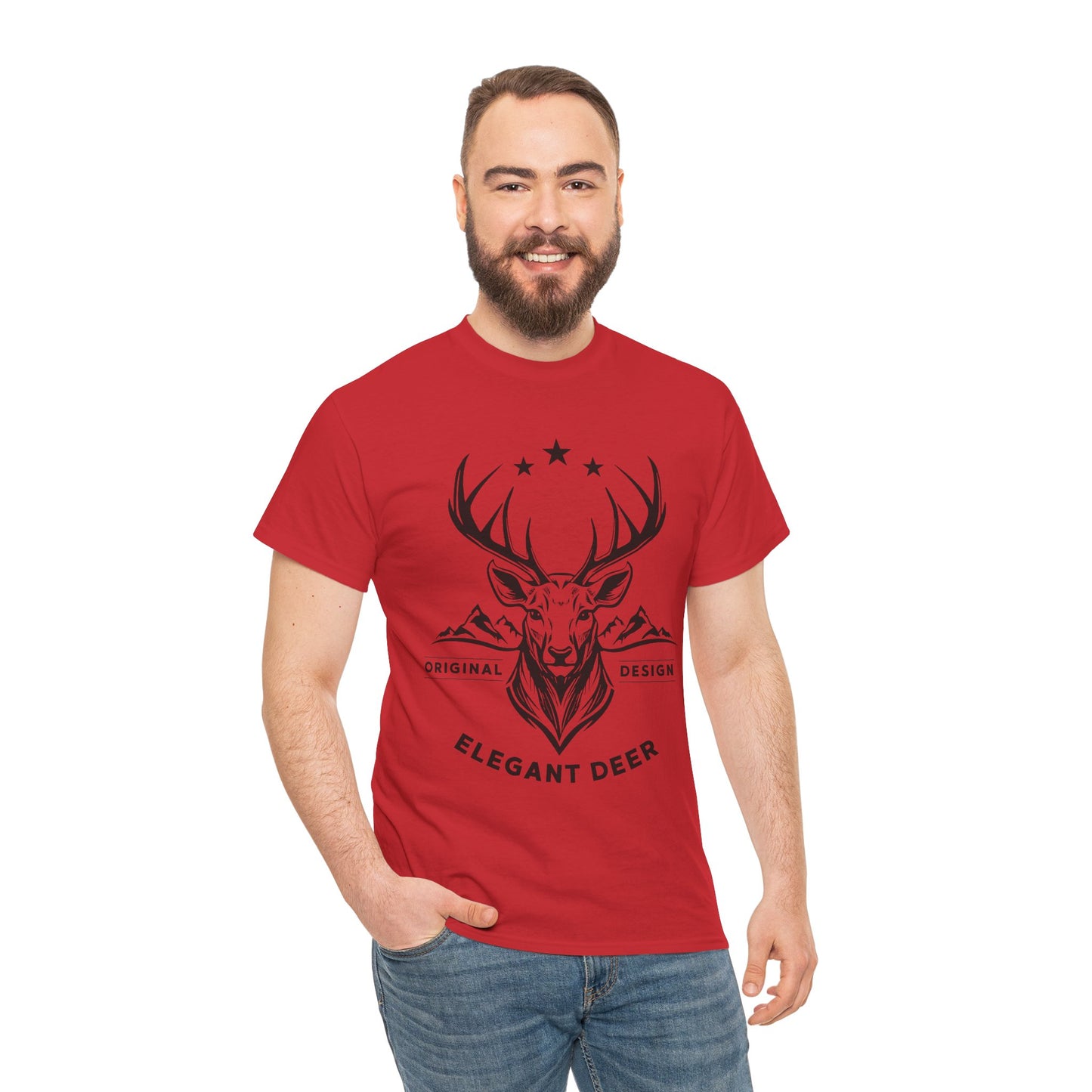 Elegant Deer Unisex Heavy Cotton T-shirt Supporter Collection Winter 2025