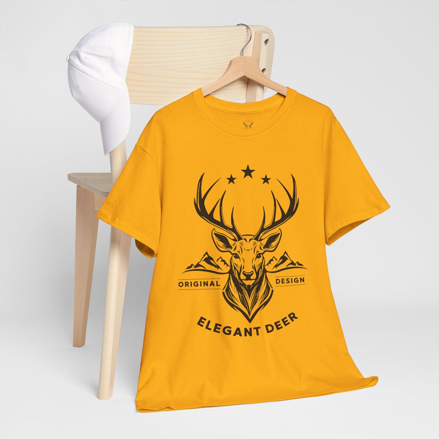 Elegant Deer Unisex Heavy Cotton T-shirt Supporter Collection Winter 2025
