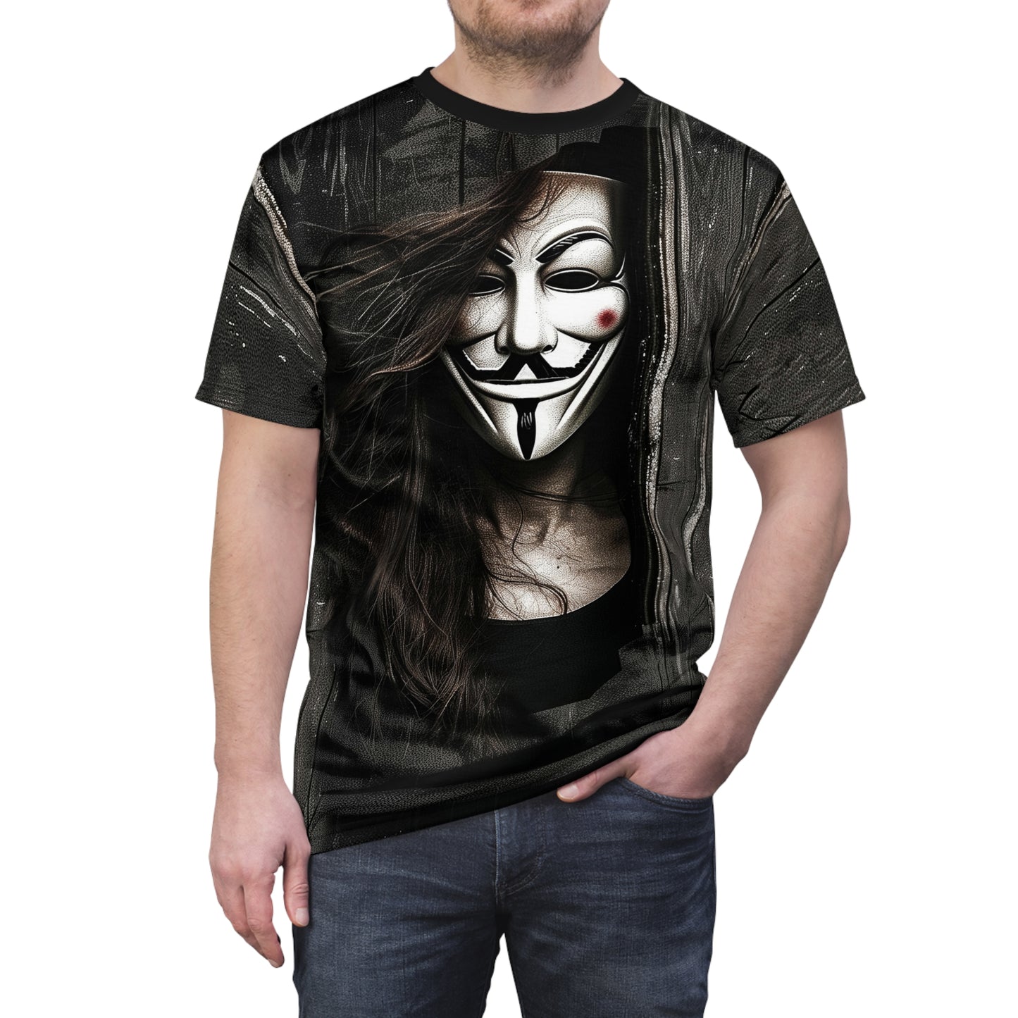 Anonymous Woman T-Shirt (AOP)