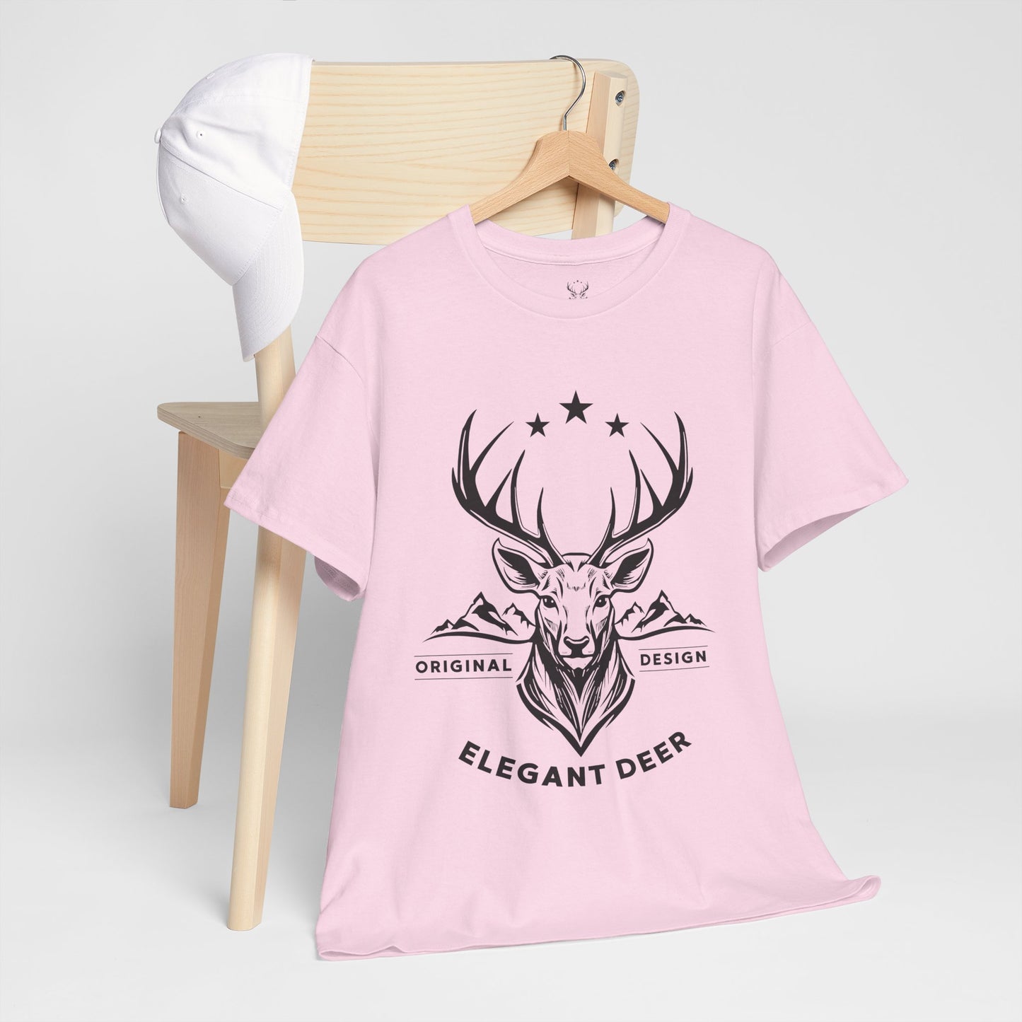 Elegant Deer Unisex Heavy Cotton T-shirt Collection Winter 2024