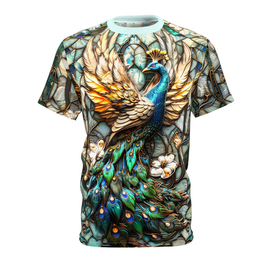 Art Nouveau Peacock Splendor T-Shirt (AOP)