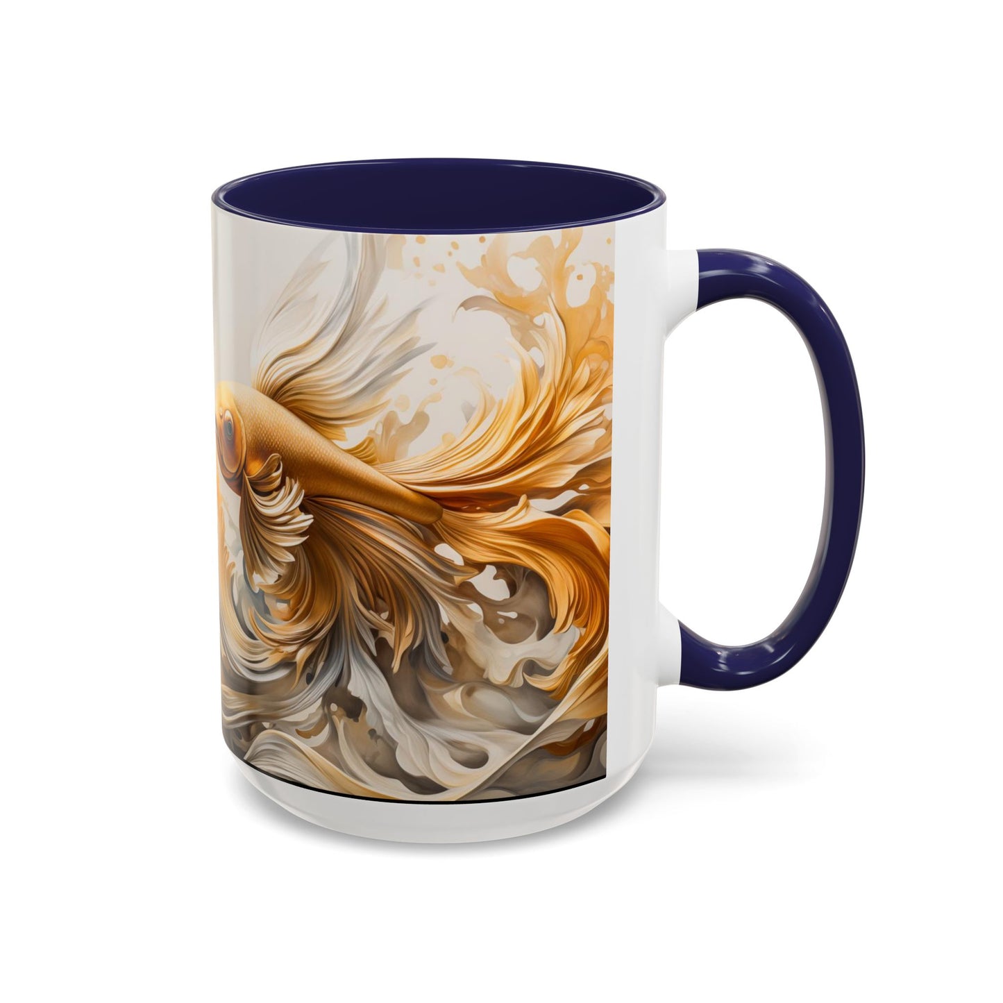 Gold Koi Carp Coffee Mug, 15oz