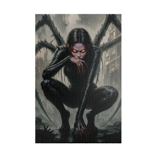 🕷️ Cyber Spider Queen Puzzle – Dark Futurism Edition 🔥