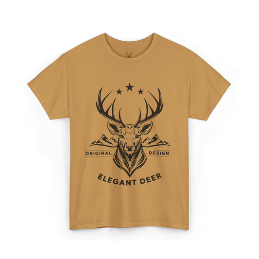 Elegant Deer Unisex Heavy Cotton T-shirt Collection Winter 2024