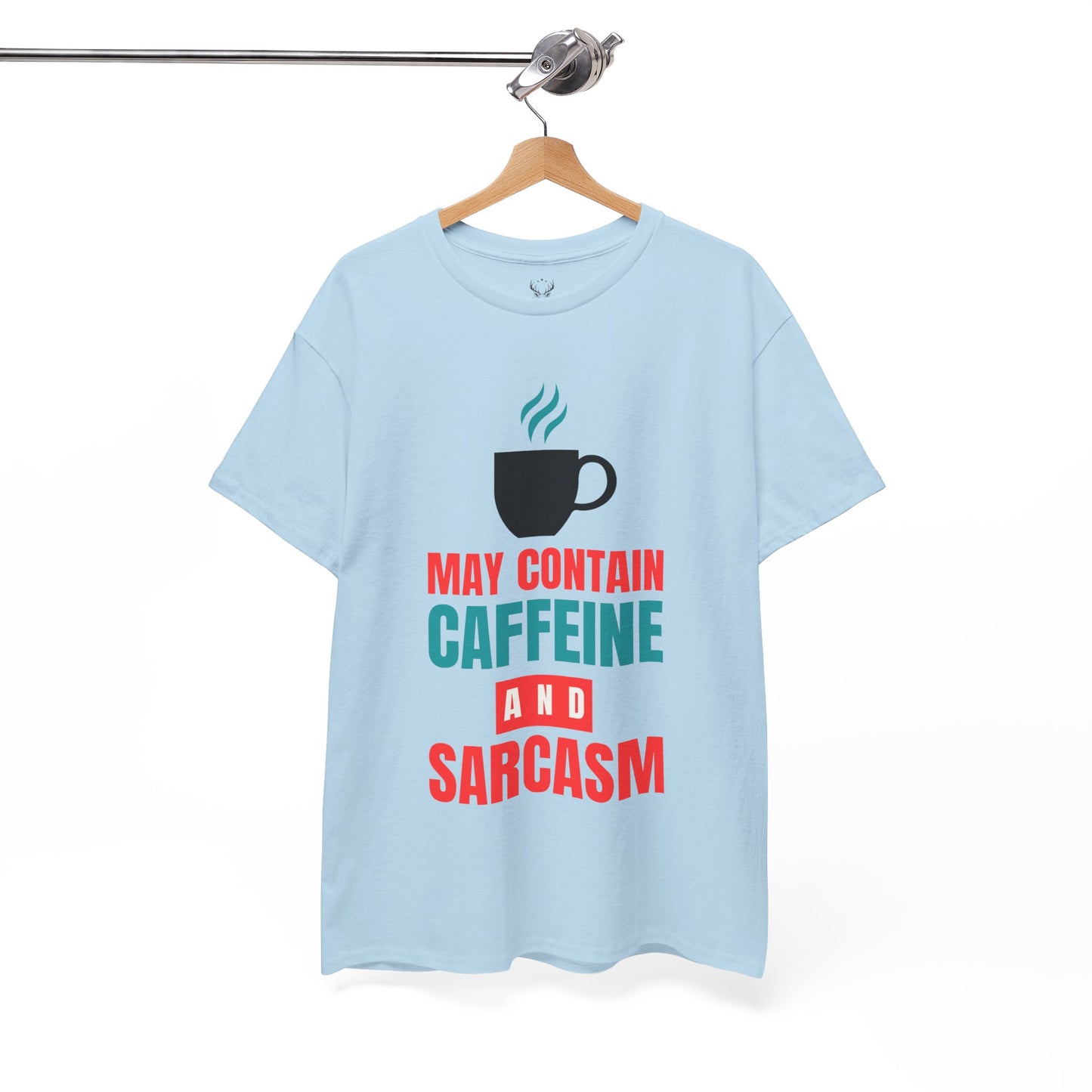 May Contain Caffeine and Sarcasm – Funny Tee by Elegant Deer T-shirt