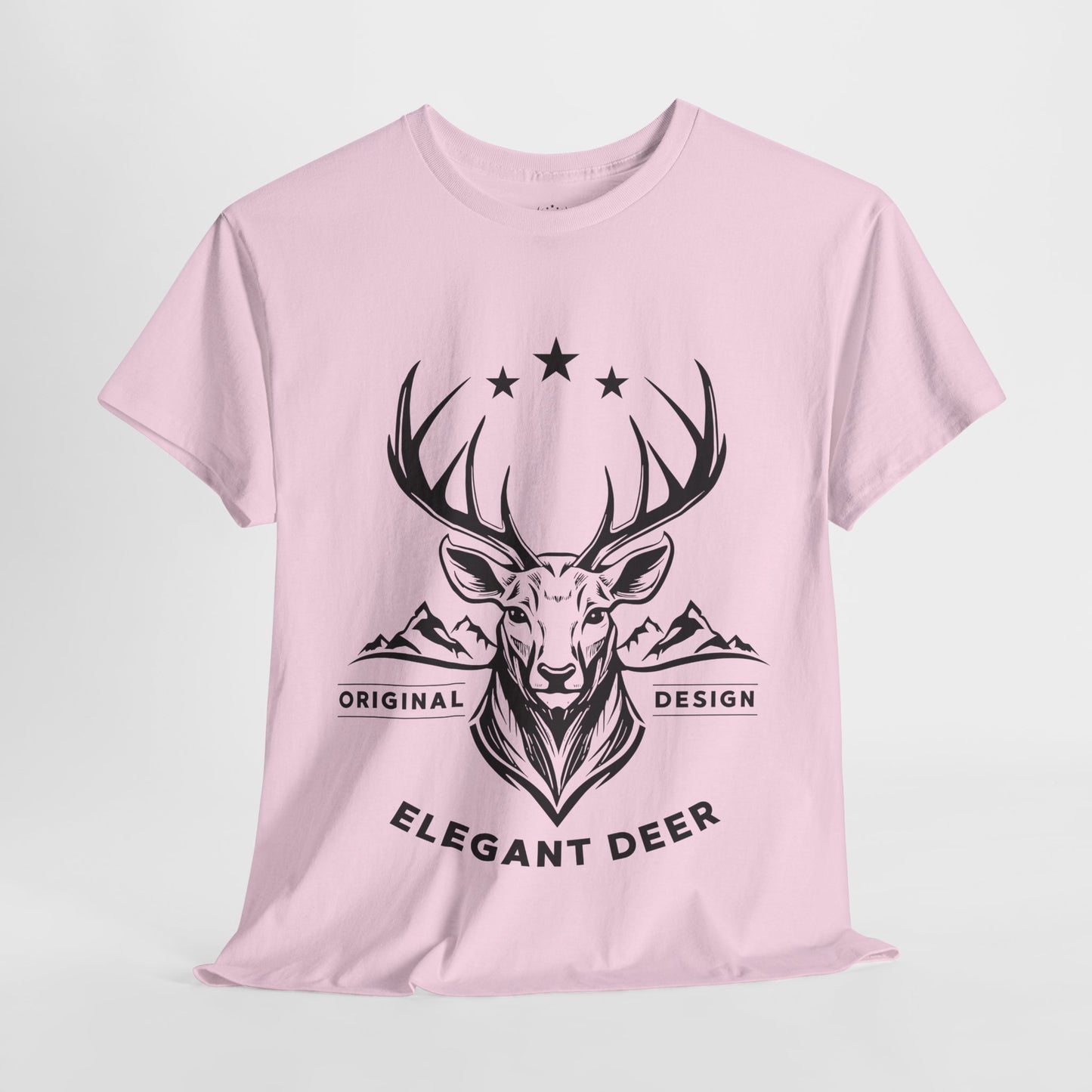 Elegant Deer Unisex Heavy Cotton T-shirt Collection Winter 2024