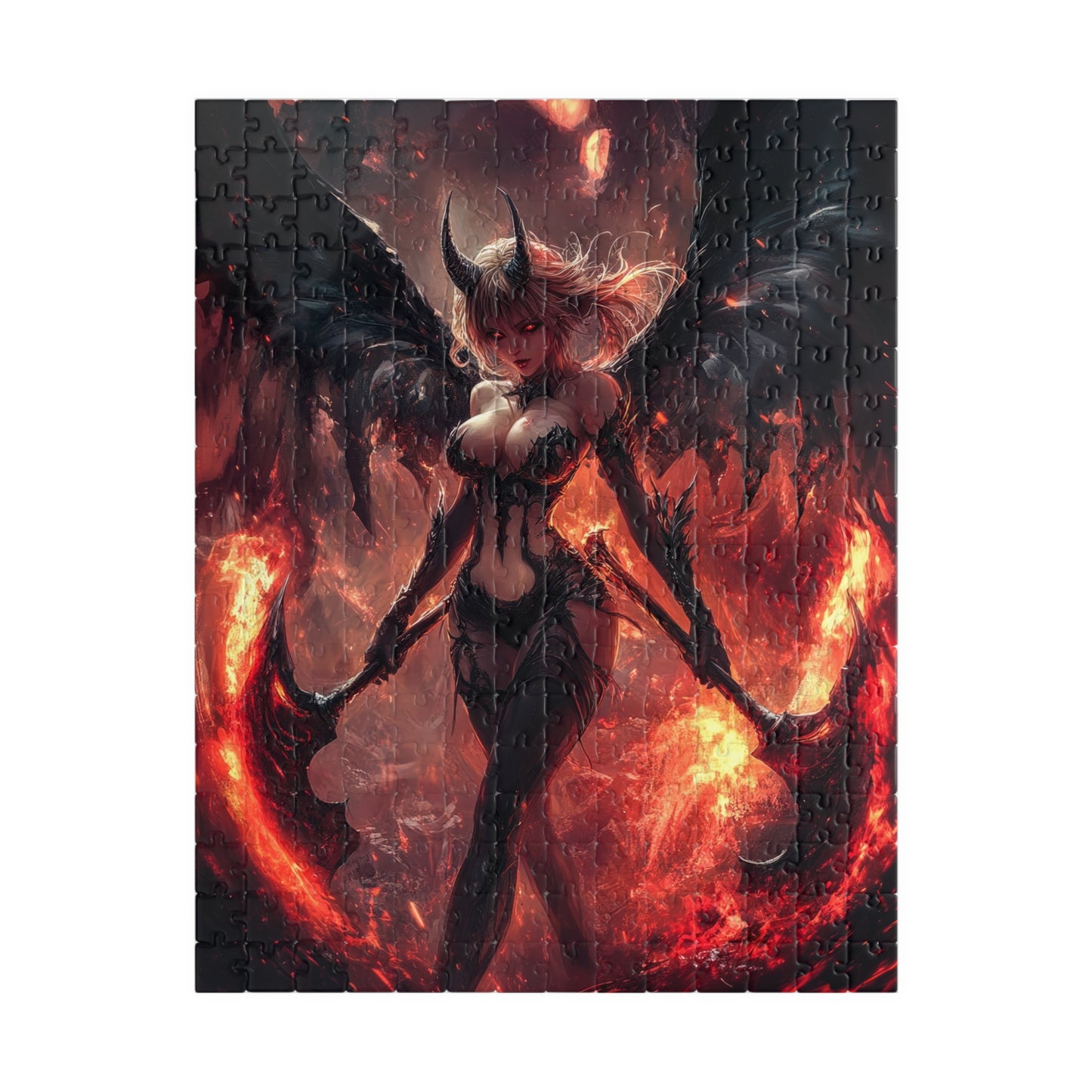 😈 Infernal Demoness Puzzle – Queen of Flame Edition 🔥🗡️