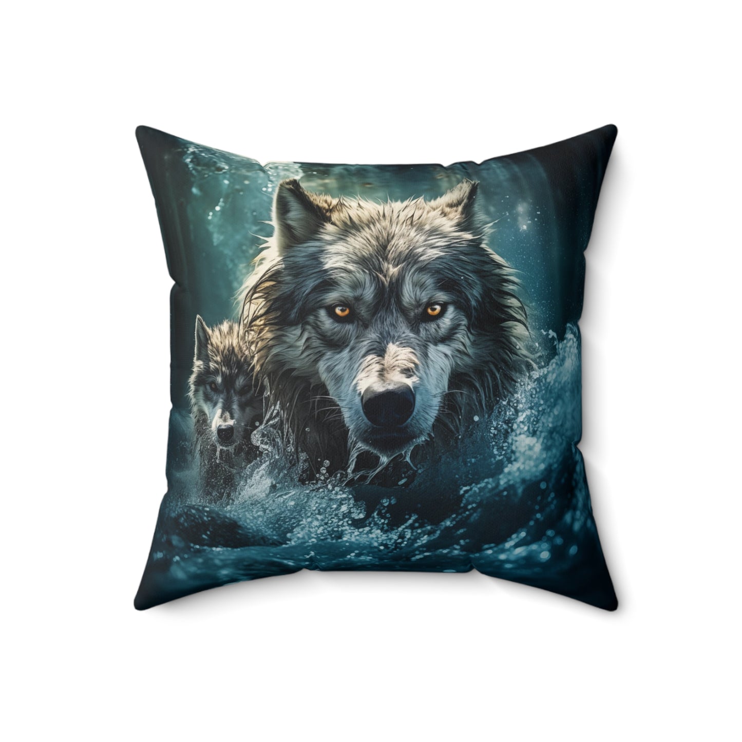 Wolfs in Water Pillow