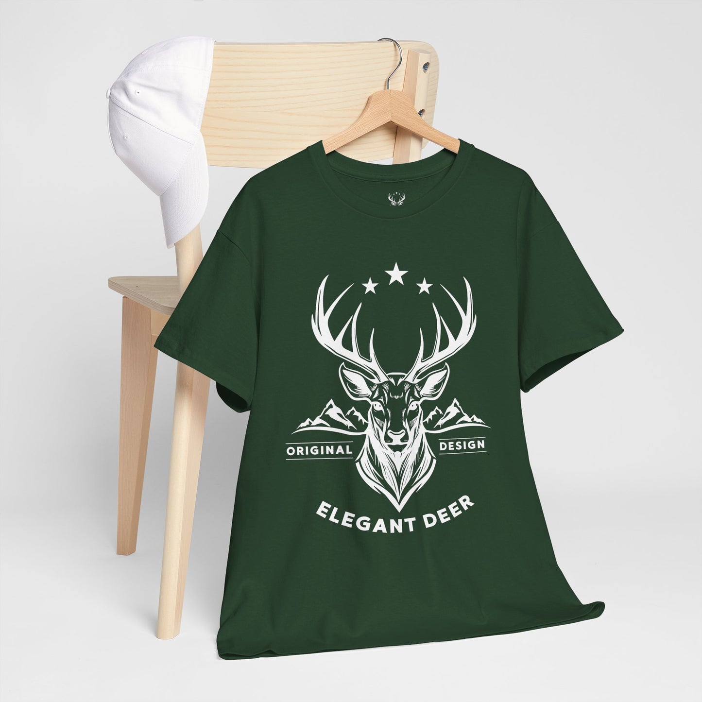 Elegant Deer Unisex Heavy Cotton T-shirt Supporter Collection Winter 2025