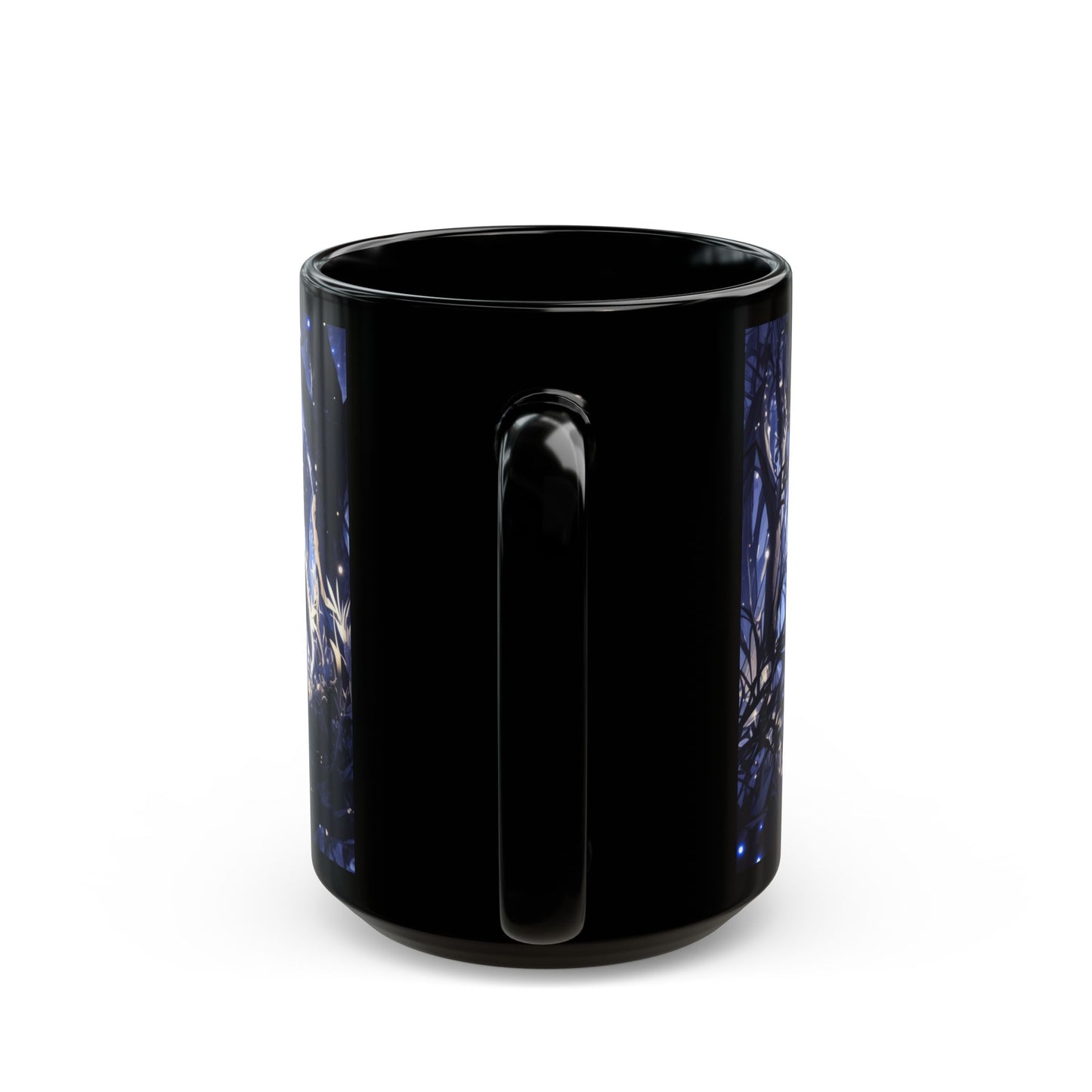 Mystical Wolf Mug with Moonlight  15oz