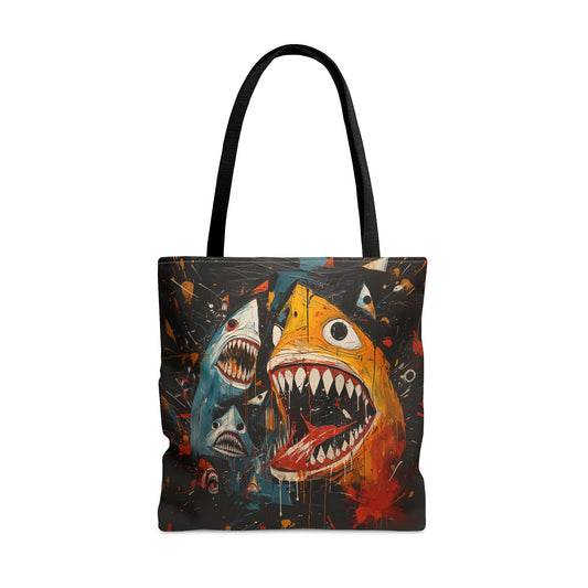 Neo - Impressionistic sharks Tote Bag