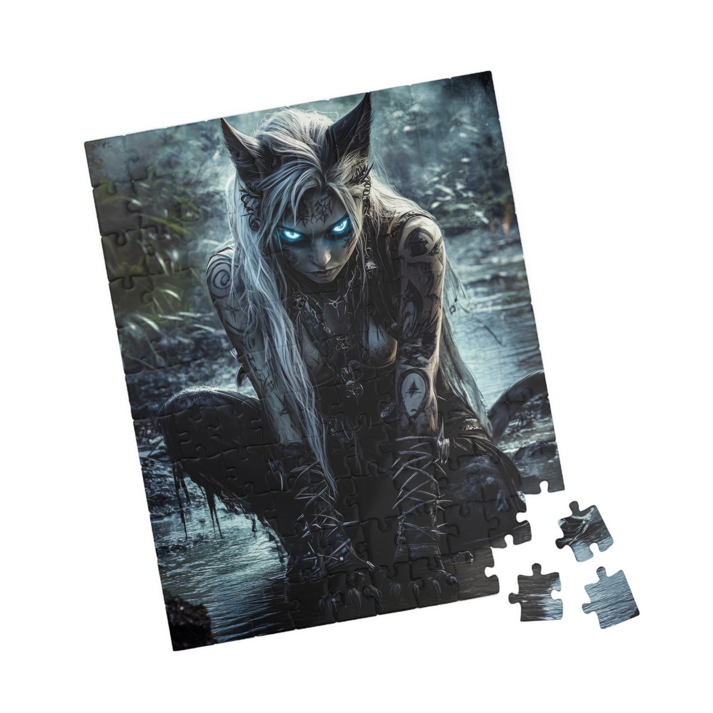 🌑 Shadow Huntress Puzzle – Eyes of the Wild Edition 🌲👁️