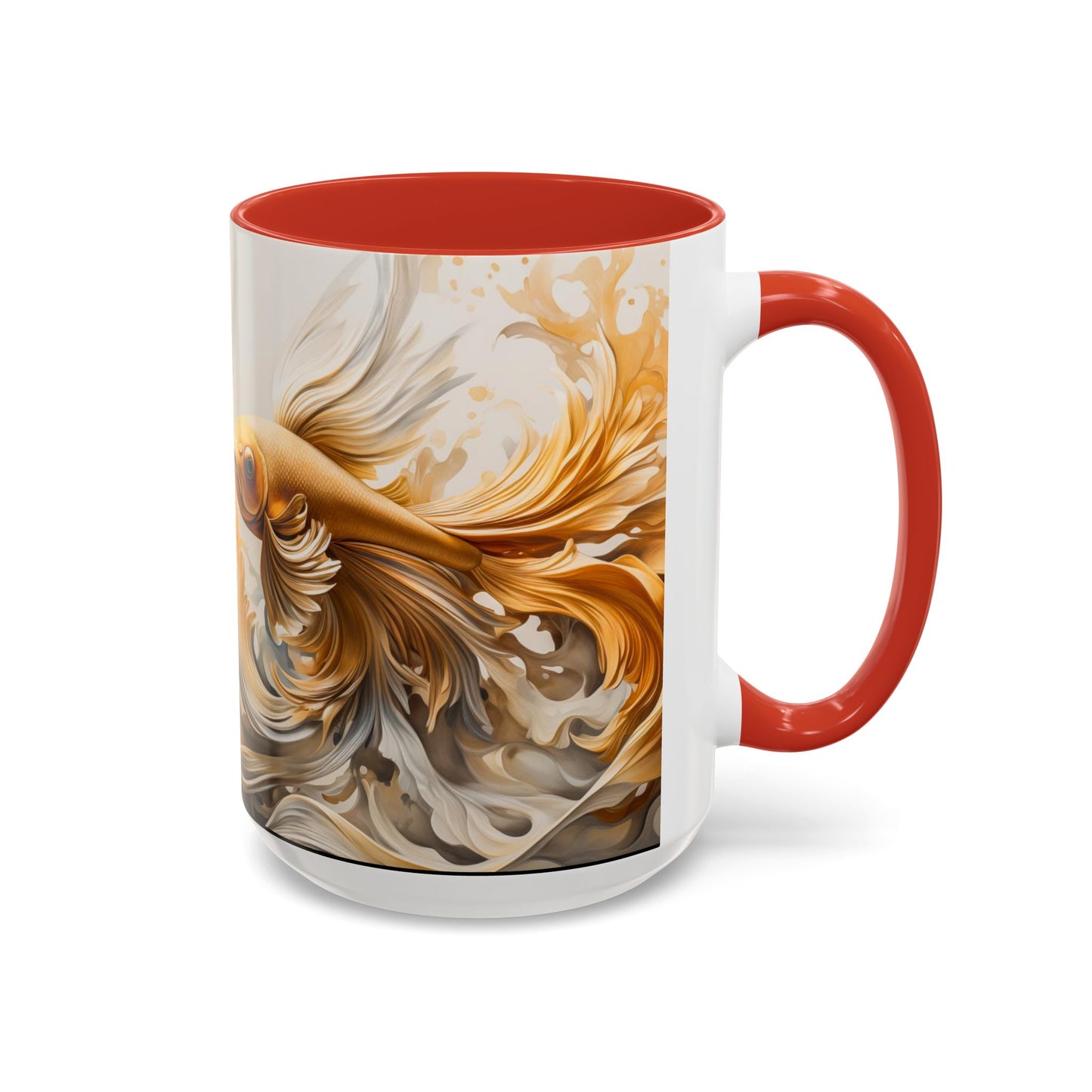 Gold Koi Carp Coffee Mug, 15oz