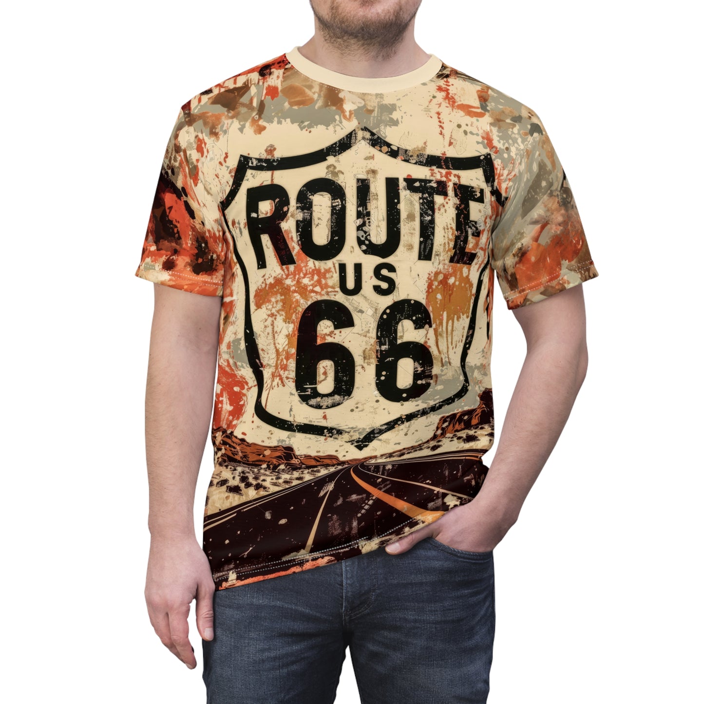 Route 66 T-Shirt (AOP)