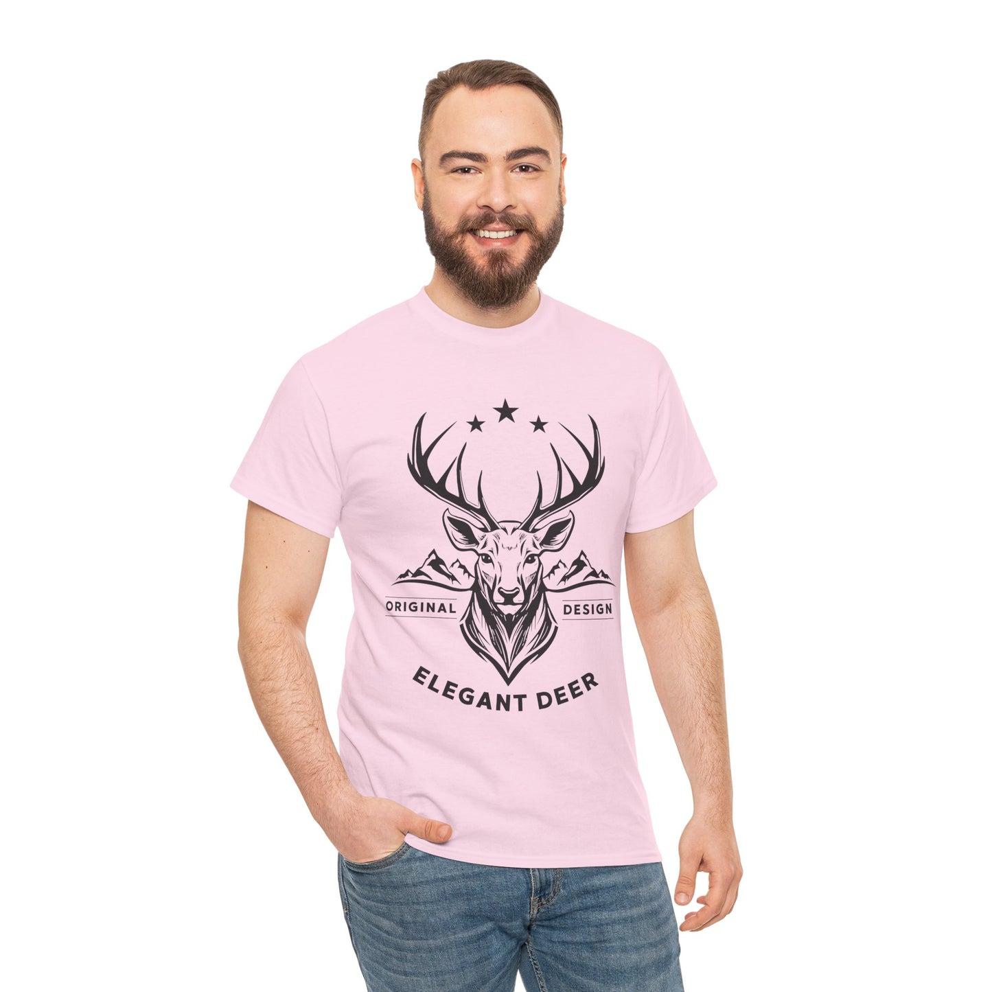 Elegant Deer Unisex Heavy Cotton T-shirt Supporter Collection Winter 2025