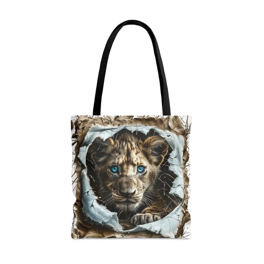 Lion Father with Son Tote Bag