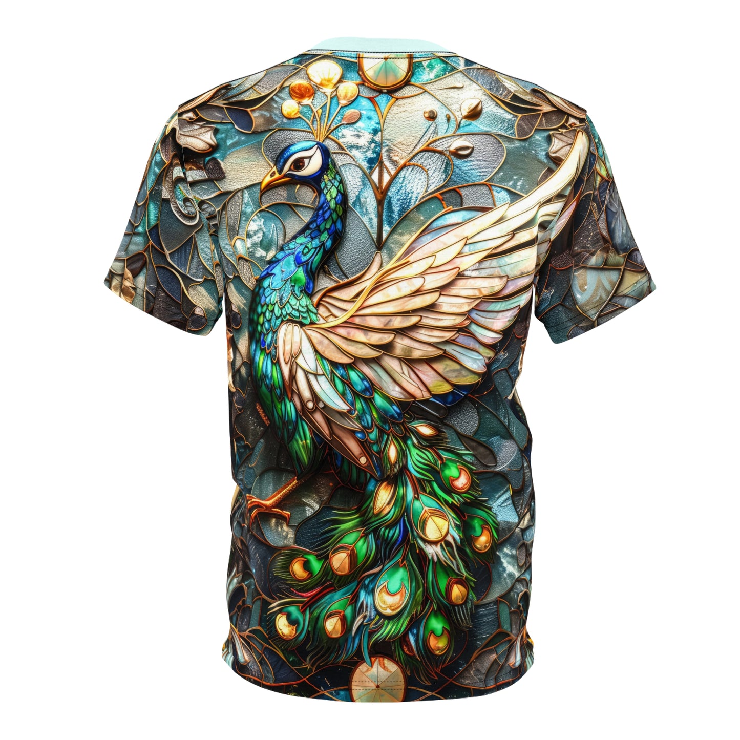 Art Nouveau Peacock Splendor T-Shirt (AOP) 3XL