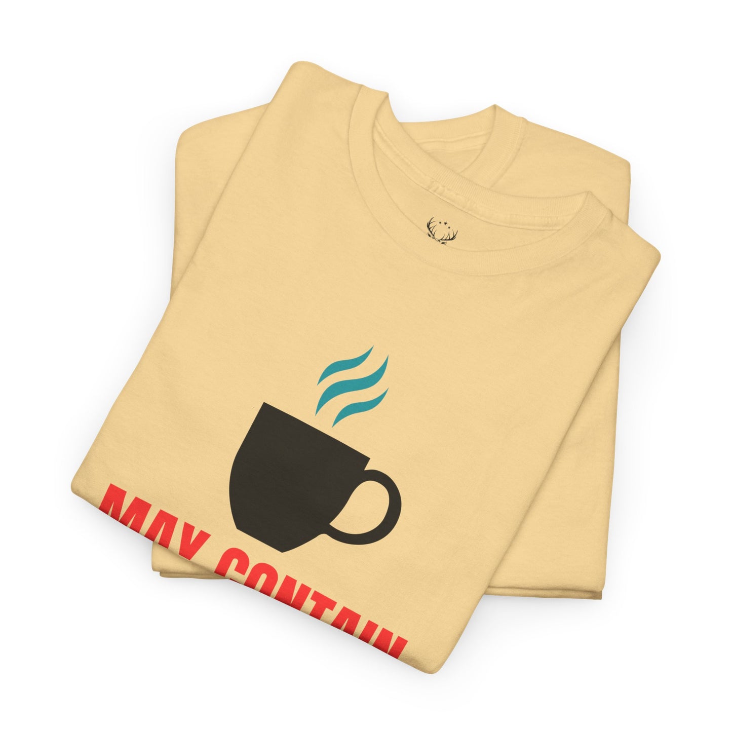 May Contain Caffeine and Sarcasm – Funny Tee by Elegant Deer T-shirt
