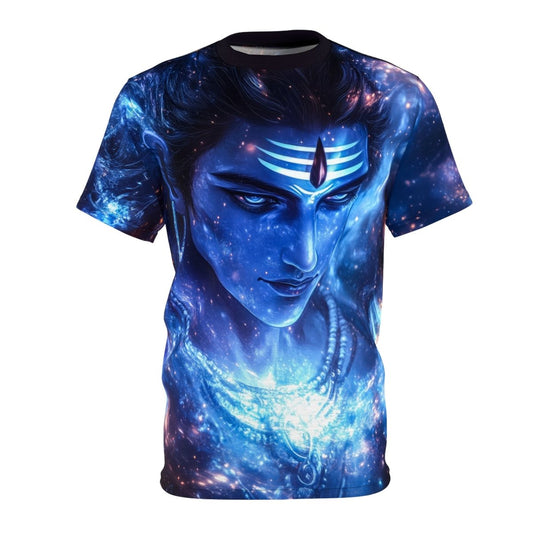 Celestial Shiva: Cosmic Energy AOP T-Shirt - Elegant Deer